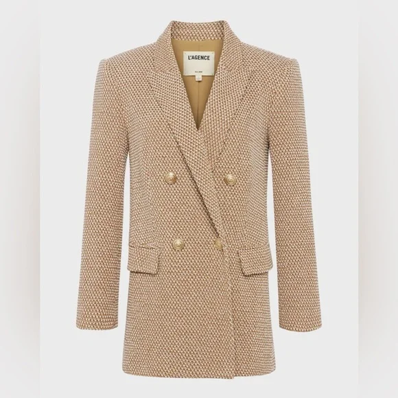 L'AGENCE Riva Tweed Double-Breasted Blazer NWT 6 - Picture 3 of 12